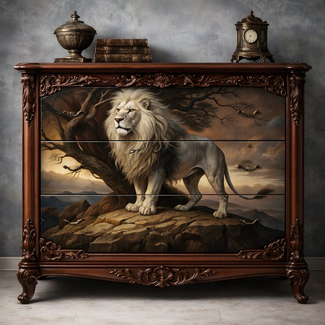 Papel De Seda León Noble Decoupage (Noble Lion Decoupage Tissue Paper)
