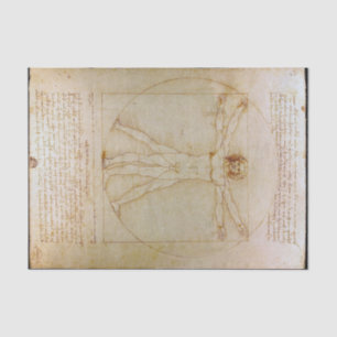 Papel De Seda Leonardo Da Vinci, el hombre vitruviano, el renaci