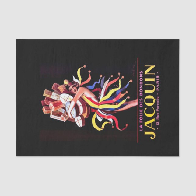 Papel De Seda Leonetto Cappiello Jacquin Bonbon Publicidad (Anverso)