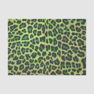 Papel De Seda Leopard Black and Green Print
