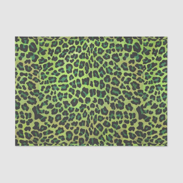 Papel De Seda Leopard Black and Green Print (Anverso)