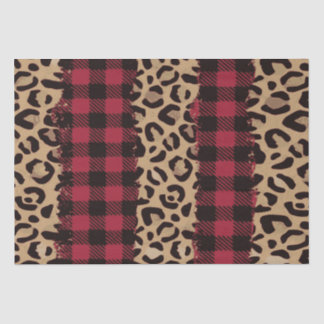 Papel De Seda Leopard safari Buffalo Plaid Christmas