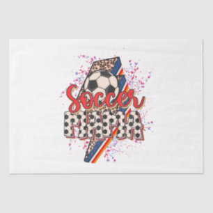 Papel De Seda Leopard Soccer Mama Lightt Bolt Sport Mom Mothe