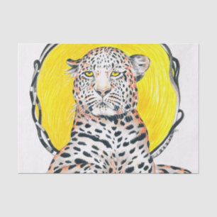 Papel De Seda Leopard Sun King Ink Art