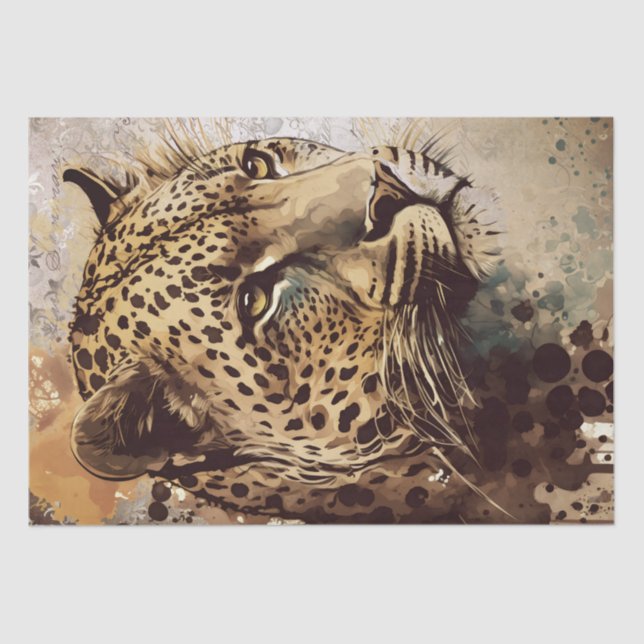 Papel De Seda Leopard Watercolor (Anverso)