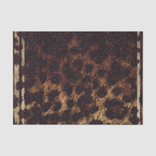 Papel De Seda Leopardo Brillante Estampado Animal Exótico Salvaj