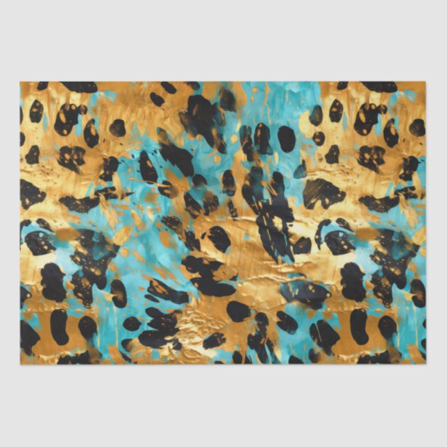 Papel De Seda Leopardo de Aqua Gold de Guay (Anverso)
