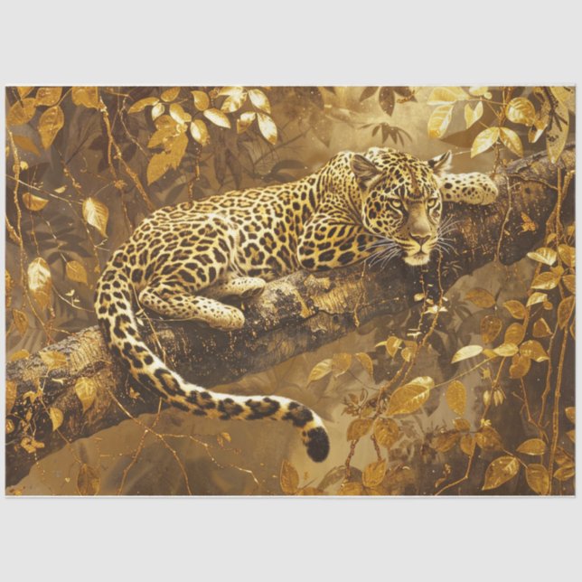 Papel De Seda Leopardo dorado (Anverso)