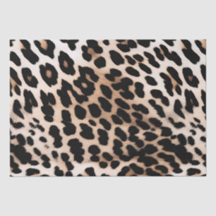 Papel De Seda Leopardo negro crema