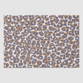 Papel De Seda Leopardo Print-Blue y Brown-