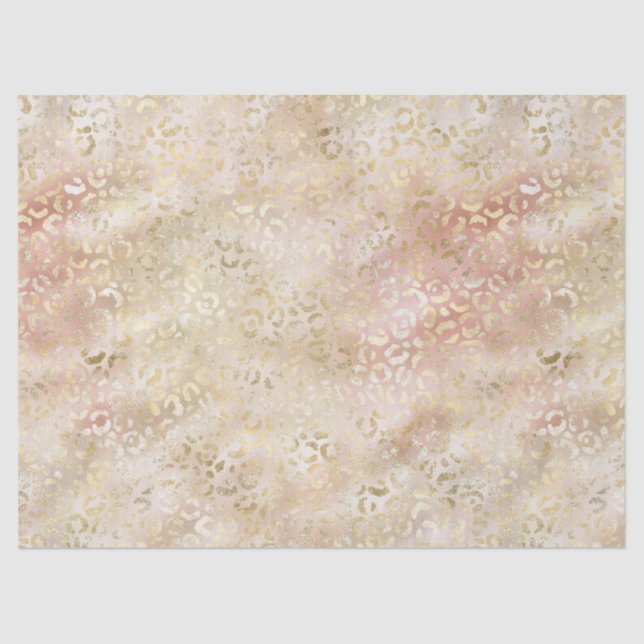 Papel De Seda Leopardo rosa Rubor Gold (Anverso)