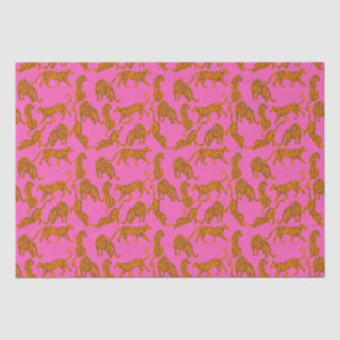 Papel De Seda Leopardos abstractos con labios rojos y envoltura