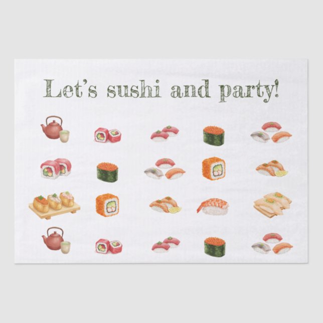 Papel De Seda Let’s sushi and party! (Anverso)