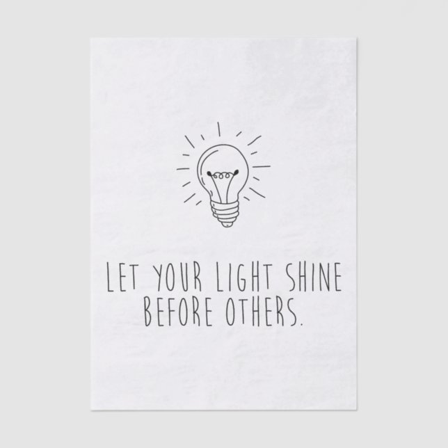 Papel De Seda Let You Light Shine Before Others (Anverso)
