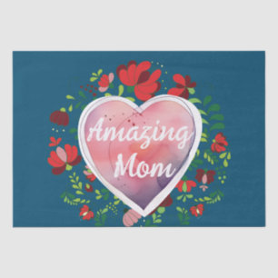 Papel De Seda Letra Caligráfica Increíble Mamá Día de la Madre C