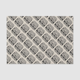 Papel De Seda Letra E Monograma Estampado de Nudo Céltico Vintag