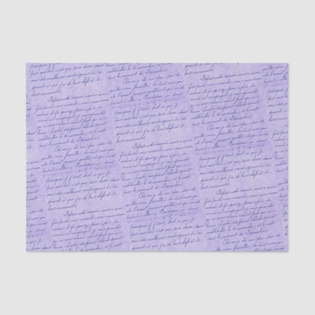 Papel De Seda Letra francesa vintage (Anverso)