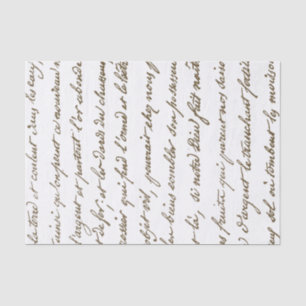 Papel De Seda Letra francesa vintage Gold Harvest