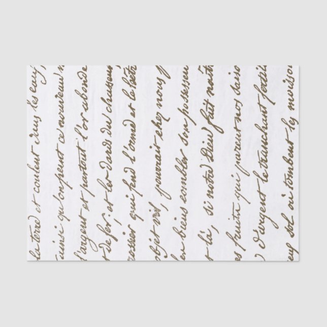 Papel De Seda Letra francesa vintage Gold Harvest (Anverso)