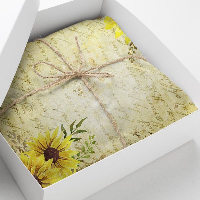 Papel De Seda Letra manuscrita de descomposición de girasol vint (Subido por el creador)