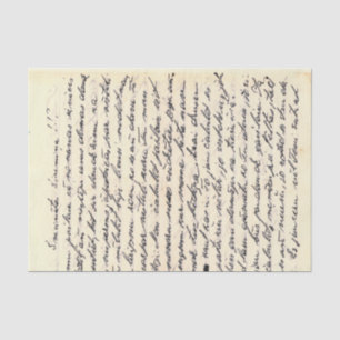 Papel De Seda Letra manuscrita de época vintage