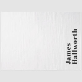 Papel De Seda Letra retro moderna y elegante | Negro editable