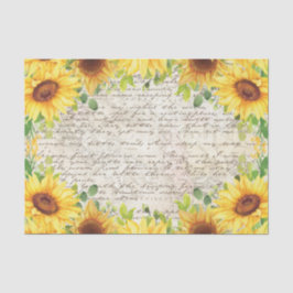 Papel De Seda Letra vintage rustica girasol antigua desconchada
