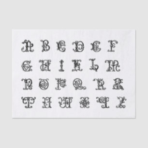 Papel De Seda Letras alfabéticas iluminadas para desincrustación