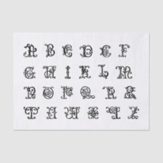 Papel De Seda Letras alfabéticas iluminadas para desincrustación