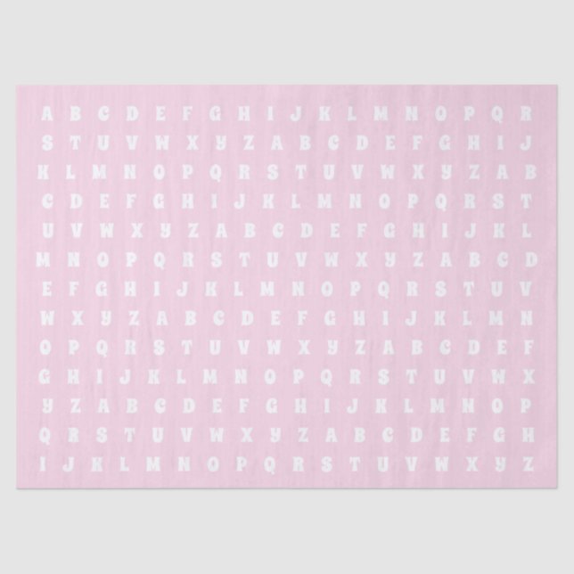 Papel De Seda Letras de alfabeto Regalo de patrón de abc regalo  (Anverso)