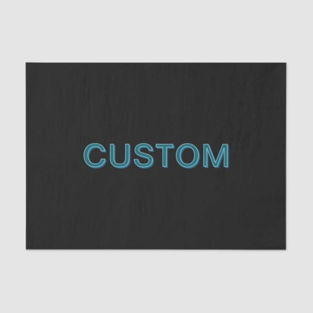 Papel De Seda Letras editables con sombra de caída (Anverso)