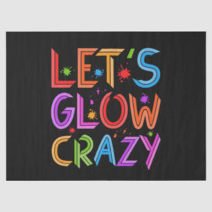 Papel De Seda Lets Glow Crazy Fiesta Retro Neon 80s Color rupest