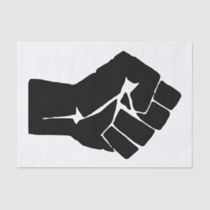 Papel De Seda Levantan puño negro - Protesta de resistencia