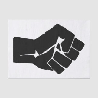 Papel De Seda Levantan puño negro - Protesta de resistencia
