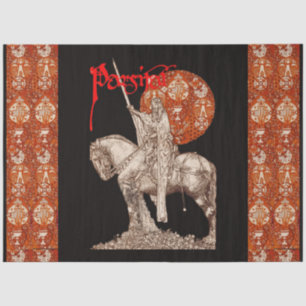 PAPEL DE SEDA LEYENDA DE PERCEVAL/CUESTIÓN DEL ROJO SAGRADO DE C