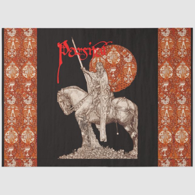 PAPEL DE SEDA LEYENDA DE PERCEVAL/CUESTIÓN DEL ROJO SAGRADO DE C (Anverso)