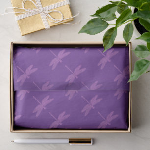 Papel De Seda Libélula de fantasía rosa y púrpura