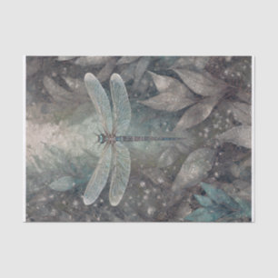 Papel De Seda Libélula Silvery Sparkle, alas de medianoche