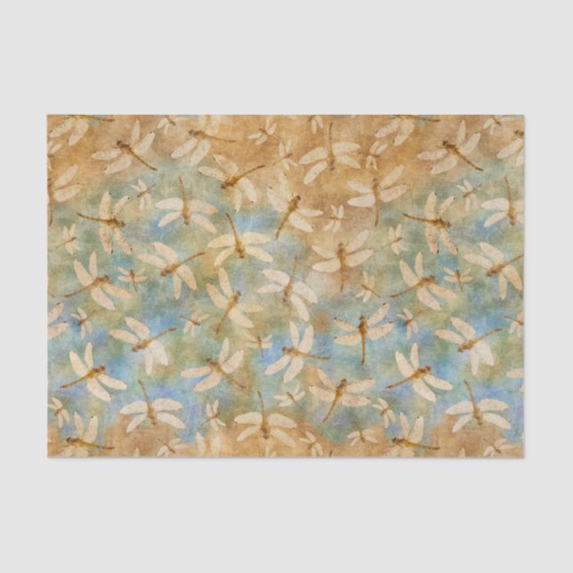 Papel De Seda Libélulas delicadas (Anverso)