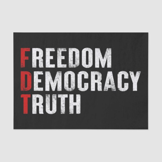 Papel De Seda Libertad Democracia Verdad (Anverso)