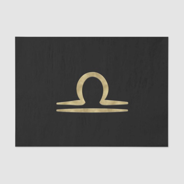 Papel De Seda LIBRA Oro Septiembre Octubre Cumpleaños Astrología (Anverso)