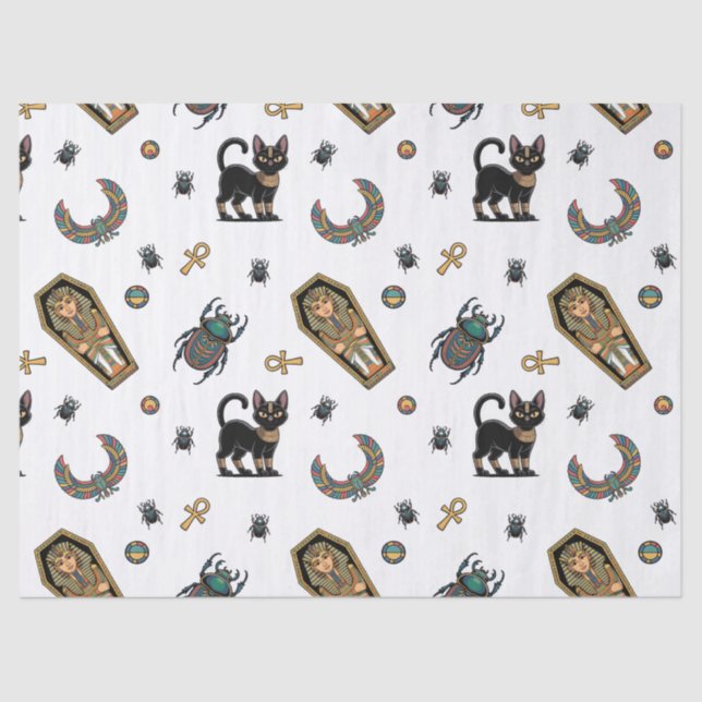 Papel De Seda 🤍 Libro Blanco del Faraón Mummy 🎃 👑 (Anverso)