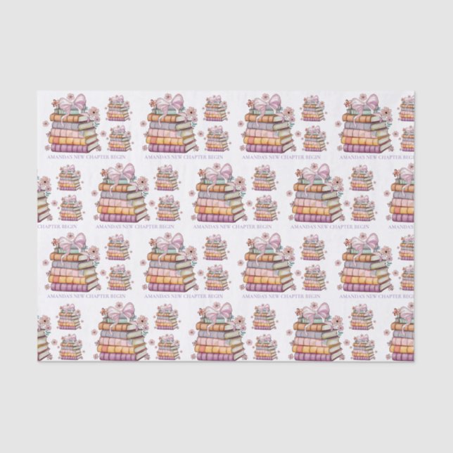 Papel De Seda Libro de Historias de un Nuevo Capítulo Despedida  (Anverso)