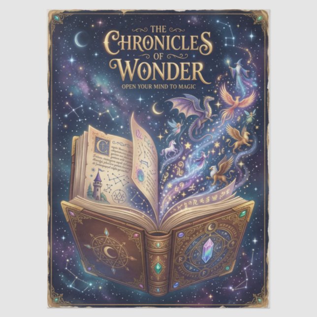 Papel De Seda Libro de Magia Cautivadora (Anverso)