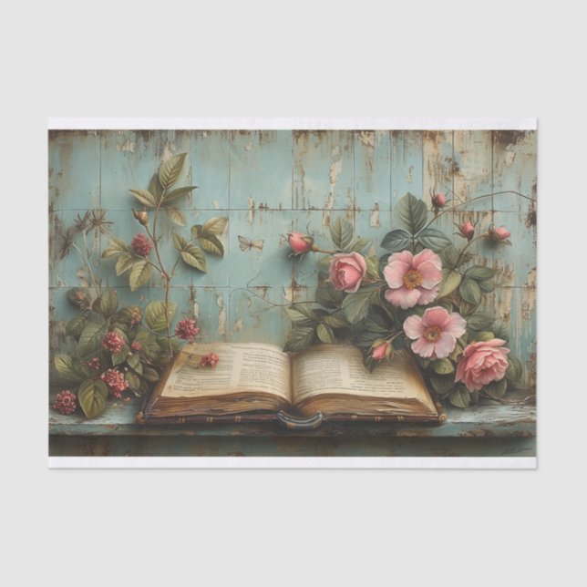 Papel De Seda Libro de medios mixtos (Anverso)