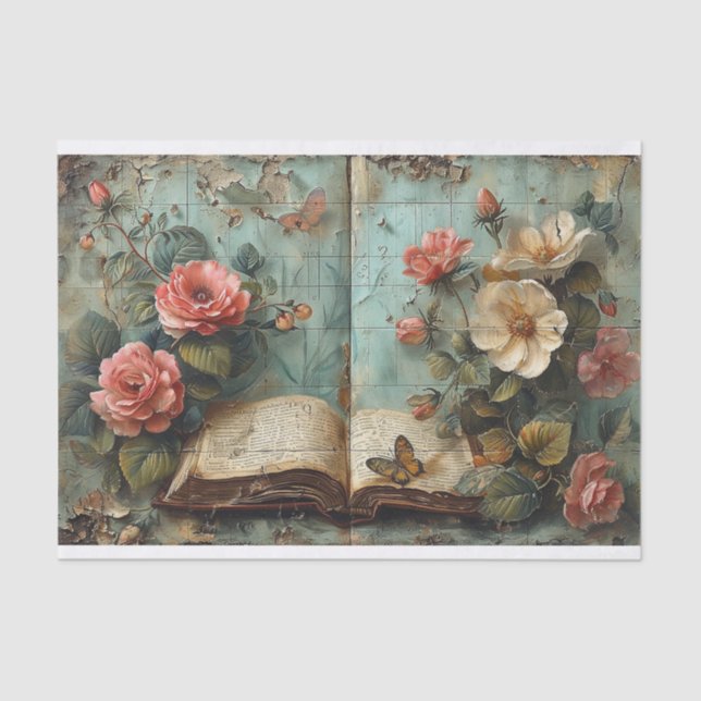 Papel De Seda Libro de medios mixtos (Anverso)