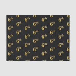 Papel De Seda Libro de Tejido de Actos Black, Faux Gold 6th (Sex