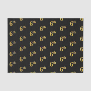 Papel De Seda Libro de Tejido de Actos Black, Faux Gold 6th (Sex