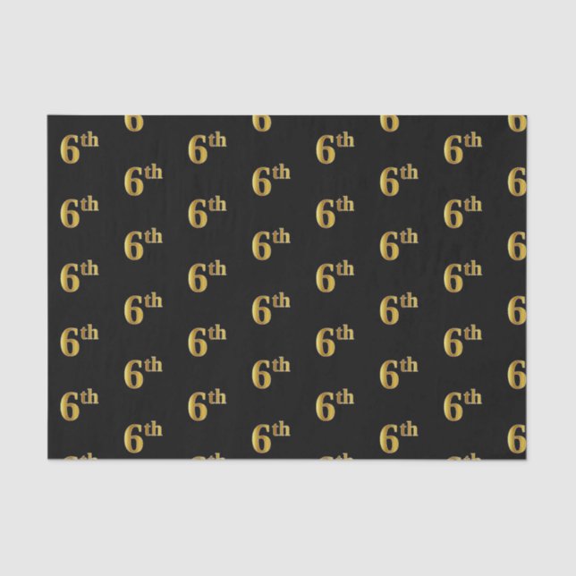 Papel De Seda Libro de Tejido de Actos Black, Faux Gold 6th (Sex (Anverso)