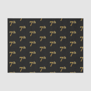 Papel De Seda Libro de Tejido de Actos Black, Faux Gold 7th (Sép
